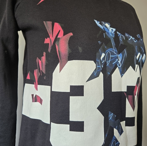 IRO LIMITED EDITION spring 2014 Black Crewneck Sweatshirt with Artistic Design. - Picture 4 of 10
